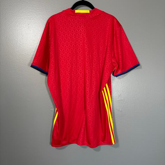 Adidas Spain 2016 National Team Red & Yellow Jersey - Size Large - Climacool - Picture 9 of 9